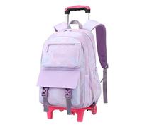 YILWPV Sac à dos roulettes for filles, sac d'école, sacs for enfants avec, for étudiants Pour Adolescents(2 wheels purple)