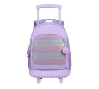 YILWPV Sac à dos roulettes for filles, sacs bagages for enfants avec, valise de voyage, for Pour Adolescents(PURPLE)