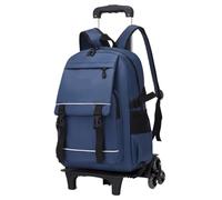 YILWPV Sacs d'école à roulettes dos avec Bagages Sac for filles Cartable Pour Adolescents(Blue)