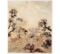 YIMACBJXX Affiche Mur Art Oeuvre d'art Tableau Allez charger mes gobelins pour qu'ils grincent leurs articulations avec des convulsions sèches par Arthur Rackham Pour la Décoration du Salon 60x90cm