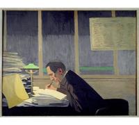 YIMACBJXX Affiches Imprimées Portrait de Felix Feneon Critique d'Art Journaliste et Directeur de Magazine à La Revue Blanche par Felix Edouard Vallotton Pour la Décoration Murale 60x90cm