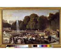 YIMACBJXX Affiches Imprimées Tecoration Murale Entrée de la duchesse d'Orléans Hélène de Mecklembourg au jardin des Tuileries par Eugène Louis Lami Pour la Décoration de la Chambre à Coucher 60x90cm
