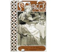 YIMACBJXX Célèbre Affiches Imprimées Tecoration Murale Bienheureux les pauvres encar à eux est le royaume des cieux par Alphonse Mucha Pour la Décoration de la Chambre à Coucher 60x90cm