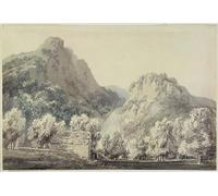 YIMACBJXX Célèbre Affiches Imprimées Tecoration Murale Cascade à Lodore Cumberland par Mallord William Turner Moderne Art Mural Pour la Décoration de la Chambre à Coucher 60x90cm