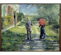 YIMACBJXX Célèbre Affiches Imprimées Tecoration Murale Chemin vers le haut. Couple marchant dans la campagne. par Gustave Caillebotte Pour la Décoration de la Chambre à Coucher 60x90cm