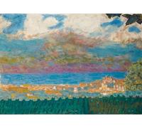 YIMACBJXX Célèbre Affiches Imprimées Tecoration Murale Ciel d'orage sur Cannes de Pierre Bonnard Moderne Art Mural Pour la Décoration de la Chambre à Coucher 60x90cm