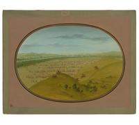 YIMACBJXX Célèbre Affiches Imprimées Tecoration Murale Fort Pierre de George Catlin Moderne Art Mural Pour la Décoration de la Chambre à Coucher 60x90cm