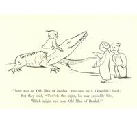 YIMACBJXX Célèbre Affiches Imprimées Tecoration Murale Il y avait un vieil homme Boulak qui était assis sur le dos d'un crocodile par Edward Leaars Pour la Décoration de la Chambre à Coucher 60x90cm