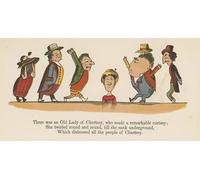 YIMACBJXX Célèbre Affiches Imprimées Tecoration Murale Il y avait une vieille dame Chertsey qui a fait une révérence remarquable par Edward Leaars Pour la Décoration de la Chambre à Coucher 60x90cm