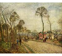 YIMACBJXX Célèbre Affiches Imprimées Tecoration Murale la route de Camille Jacob Pissarro Moderne Art Mural Pour la Décoration de la Chambre à Coucher 60x90cm