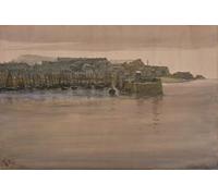 YIMACBJXX Célèbre Affiches Imprimées Tecoration Murale Le jour de Noël de St Ives par Charles Napier Hemy Moderne Art Mural Pour la Décoration de la Chambre à Coucher 60x90cm