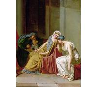 YIMACBJXX Célèbre Affiches Imprimées Tecoration Murale le Serment des Horaces Détail d'un groupe de femmes à droite par Jacques Louis David Pour la Décoration de la Chambre à Coucher 60x90cm