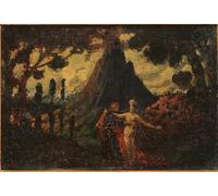 YIMACBJXX Célèbre Affiches Imprimées Tecoration Murale Legenda Peregrina de Melchior Lechter Moderne Art Mural Pour la Décoration de la Chambre à Coucher 60x90cm