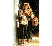 YIMACBJXX Célèbre Affiches Imprimées Tecoration Murale les deux soeurs de William Adolphe Bouguereau Moderne Art Mural Pour la Décoration de la Chambre à Coucher 60x90cm