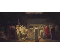 YIMACBJXX Célèbre Affiches Imprimées Tecoration Murale les Martyrs des Catacombes de Jules Eugène Lenepveu Moderne Art Mural Pour la Décoration de la Chambre à Coucher 60x90cm