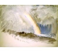 YIMACBJXX Célèbre Affiches Imprimées Tecoration Murale Paysage orageux avec un arc-en-ciel par Mallord William Turner Moderne Art Mural Pour la Décoration de la Chambre à Coucher 60x90cm