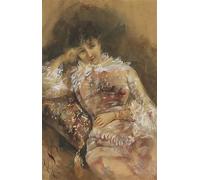 YIMACBJXX Célèbre Affiches Imprimées Tecoration Murale Portrait de Sarah Bernhardt par Alfred Stevens Moderne Art Mural Pour la Décoration de la Chambre à Coucher 60x90cm
