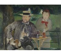 YIMACBJXX Célèbre Affiches Imprimées Tecoration Murale Portrait d'Ernest Hoschedé avec sa fille Marthe par Edouard Manet Moderne Art Mural Pour la Décoration de la Chambre à Coucher 60x90cm