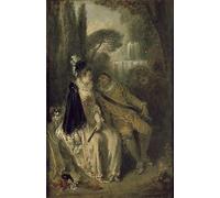 YIMACBJXX Célèbre Affiches Imprimées Tecoration Murale Repos Gracieux de Jean Antoine Watteau Moderne Art Mural Pour la Décoration de la Chambre à Coucher 60x90cm