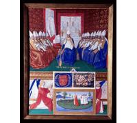 YIMACBJXX Célèbre Affiches Imprimées Tecoration Murale Saint Hilaire Saint Hilaire au Concile Convoqué par Jean Fouquet Moderne Art Mural Pour la Décoration de la Chambre à Coucher 60x90cm