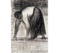 YIMACBJXX Célèbre Affiches Imprimées Tecoration Murale une paysanne les mains dans la terre de Georges Pierre Seurat Moderne Art Mural Pour la Décoration de la Chambre à Coucher 60x90cm