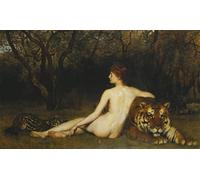YIMACBJXX Célèbre Art Mural Toile Tableaux Déco Muraux Circé de John Collier Abstait Peinture Pour la Décoration de Bureau 60x90cm