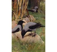 YIMACBJXX Célèbre Art Mural Toile Tableaux Déco Muraux Corbeau à capuchon d'après Wilhelm Kuhnert Abstait Peinture Pour la Décoration de Bureau 60x90cm