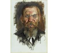 YIMACBJXX Célèbre Art Mural Toile Tableaux Déco Muraux Étude pour un portrait du professeur Dr Eduard Meyer par Lovis Corinth Abstait Peinture Pour la Décoration de Bureau 60x90cm
