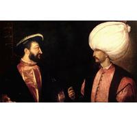 YIMACBJXX Célèbre Art Mural Toile Tableaux Déco Muraux François Ier et Soliman le Magnifique de Tiziano Vecelli Abstait Peinture Pour la Décoration de Bureau 60x90cm