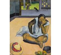 YIMACBJXX Célèbre Art Mural Toile Tableaux Déco Muraux la femme maussade de Paul Gauguin Abstait Peinture Pour la Décoration de Bureau 60x90cm