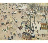 YIMACBJXX Célèbre Art Mural Toile Tableaux Déco Muraux la Place du Théâtre Français de Camille Jacob Pissarro Abstait Peinture Pour la Décoration de Bureau 60x90cm
