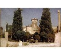 YIMACBJXX Célèbre Art Mural Toile Tableaux Déco Muraux la Villa Malta de Frederic Leighton Abstait Peinture Pour la Décoration de Bureau 60x90cm