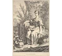 YIMACBJXX Célèbre Art Mural Toile Tableaux Déco Muraux le jardinier. par François Boucher Abstait Peinture Pour la Décoration de Bureau 60x90cm