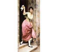 YIMACBJXX Célèbre Art Mural Toile Tableaux Déco Muraux les adieux d'Eugène De Blaas Abstait Peinture Pour la Décoration de Bureau 60x90cm
