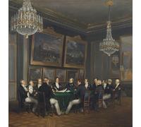 YIMACBJXX Célèbre Art Mural Toile Tableaux Déco Muraux Louis d'Orléans signant la proclamation du lie ant général du royaume par Desire Abstait Peinture Pour la Décoration de Bureau 60x90cm