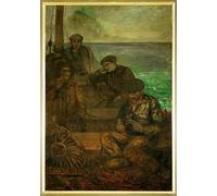 YIMACBJXX Célèbre Art Mural Toile Tableaux Déco Muraux Pays de Ceux qui s'en vont par Charles Cottet Abstait Peinture Pour la Décoration de Bureau 60x90cm