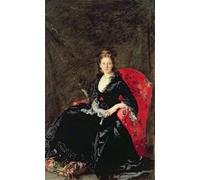 YIMACBJXX Célèbre Art Mural Toile Tableaux Déco Muraux Portrait de Mme Nm Polovtsova par Charles Emile Auguste Carolus Duran Abstait Peinture Pour la Décoration de Bureau 60x90cm