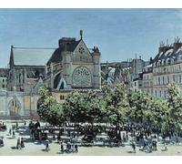 YIMACBJXX Célèbre Art Mural Toile Tableaux Déco Muraux St Germain Lauxerrois à Paris par Claude Monet Abstait Peinture Pour la Décoration de Bureau 60x90cm