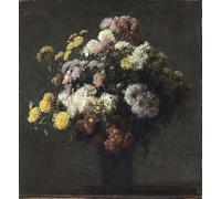 YIMACBJXX Célèbre Art Mural Toile Tableaux Déco Muraux Vase avec fleur par Ignace Henri Jean Fantin Latour Abstait Peinture Pour la Décoration de Bureau 60x90cm