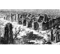 YIMACBJXX Célèbre Art Mural Toile Tableaux Déco Muraux Vue des thermes de Caracalla à partir des 'vues de la série de Battista Piranesi Abstait Peinture Pour la Décoration de Bureau 60x90cm