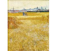 YIMACBJXX Célèbre Impressions sur Toile Image D'illustration Arles vue des champs de blé les moissonneurs de Vincent Gogh Van Art Mural Classique Pour la Décoration Murale 60x90cm
