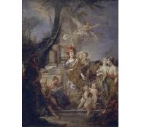 YIMACBJXX Célèbre Impressions sur Toile Image D'illustration Catherine II en Minerve dans le Cercle des Muses de Stefano Torelli Art Mural Classique Pour la Décoration Murale 60x90cm