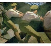 YIMACBJXX Célèbre Impressions sur Toile Image D'illustration Charger une arme dans les tranchées par Christopher Richard Wynne Nevinson Art Mural Classique Pour la Décoration Murale 60x90cm