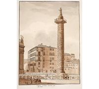 YIMACBJXX Célèbre Impressions sur Toile Image D'illustration Colonne Trajane entourée d'une clôture d'Agostino Tofanelli Art Mural Classique Pour la Décoration Murale 60x90cm