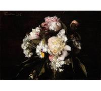 YIMACBJXX Célèbre Impressions sur Toile Image D'illustration La Tentation de Saint par Ignace Henri Jean Fantin Latour Art Mural Classique Pour la Décoration Murale 60x90cm