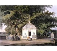 YIMACBJXX Célèbre Impressions sur Toile Image D'illustration l'arbre sacré des hindous à Gyah Bahar par un artiste célèbre Art Mural Classique Pour la Décoration Murale 60x90cm