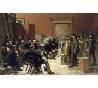YIMACBJXX Célèbre Impressions sur Toile Image D'illustration le Conseil de l'Académie royale sélectionne des images pour une exposition par Charles West Cope Pour la Décoration Murale 60x90cm