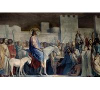 YIMACBJXX Célèbre Impressions sur Toile Image D'illustration L'entrée du Christ à Jérusalem le dimanche les habitants le saluent avec joie par Hippolyte Flandrin Pour la Décoration Murale 60x90cm