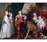 YIMACBJXX Célèbre Impressions sur Toile Image D'illustration Les Cinq Aînés de Charles Ier par Anthony Van Dyck Art Mural Classique Pour la Décoration Murale 60x90cm