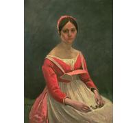 YIMACBJXX Célèbre Impressions sur Toile Image D'illustration Madame Legois de Jean Baptiste Camille Corot Art Mural Classique Pour la Décoration Murale 60x90cm
